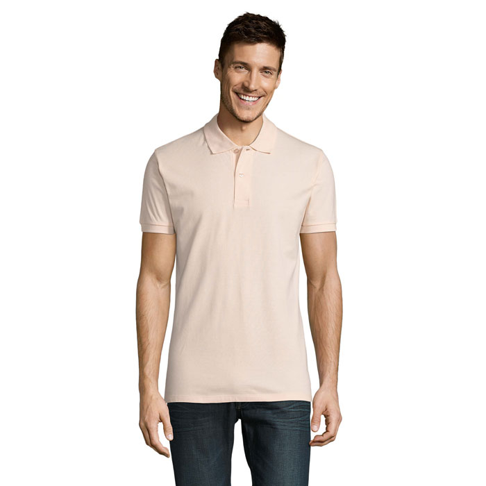 Polo personnalisable pour homme 180g - PERFECT rose crémeux